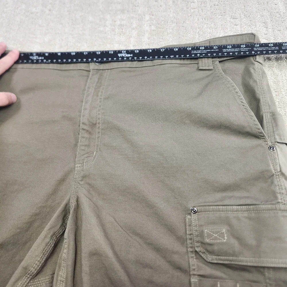 Duluth Cargo Shorts Men 48 Coolmax Flex Firehose Stretch‎ Canvas Elastic Waist